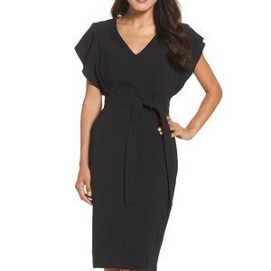 Eliza J Ruffle Sleeve Sheath Dress